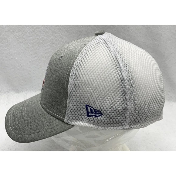 New Era Hat Flex Fit Patriots NFL 39THIRTY Gray White Breathable Medium/ Large - Picture 4 of 10